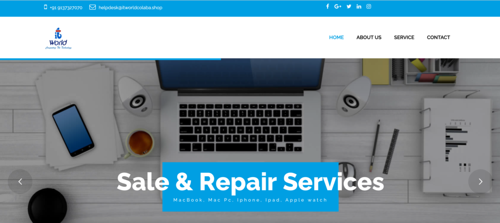 Sale and repair laptop computer service website