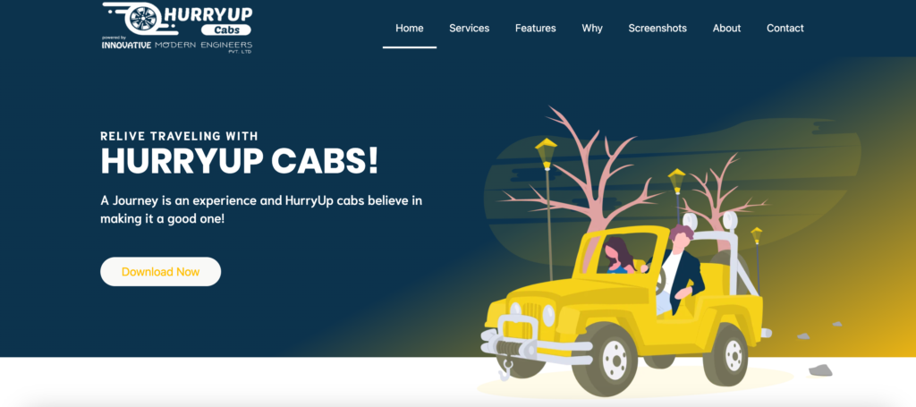 Hurryup Cabs Taxi Application